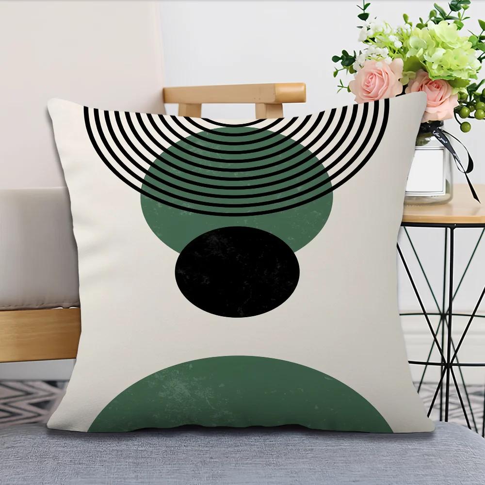 Abstract Geometric Nordic Style Soft Comfortable Pillow Case For Sofa Living Room Home Office Decor Protective Covers