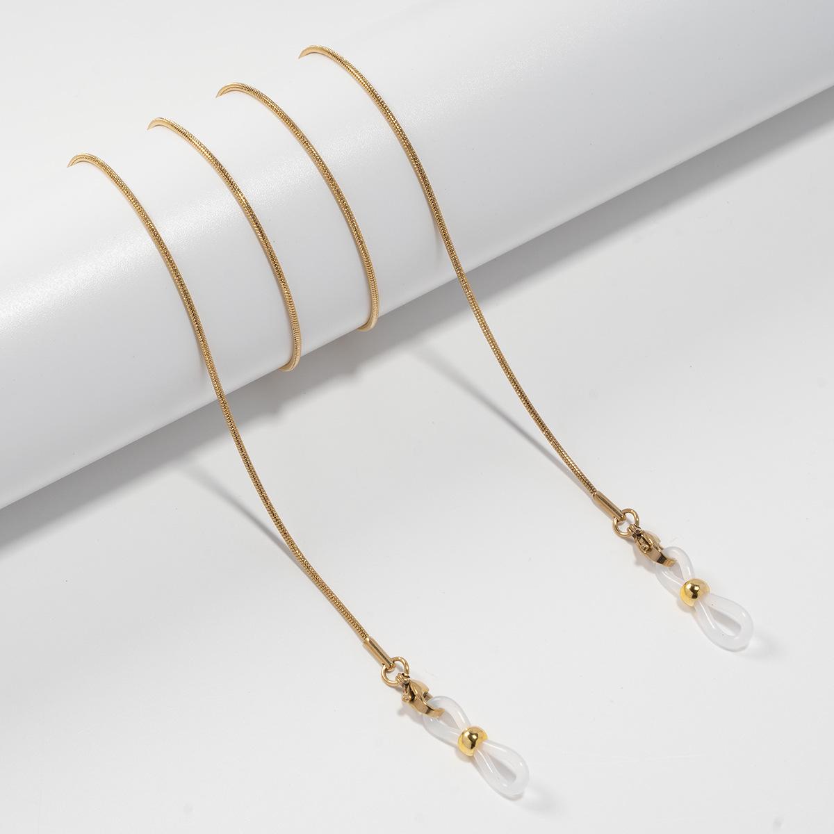 

Премиальный металлический шнурок-цепочка для очков и маски с противоскользящими зажимами