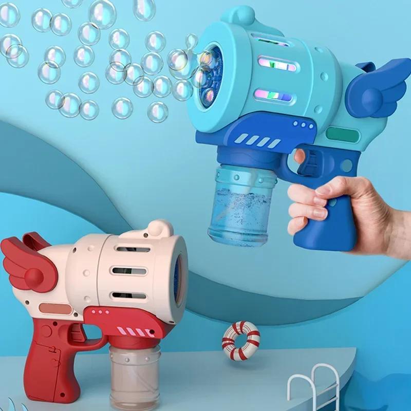 Electric Bubble Machine Flashing Light Music for Children, Automatic Bubble Blower Soap Water Bubbles Maker Kid Gift Outdoor Toy