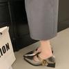 Fashion Hot Selling Flower Women Heeled Sandals Pointed Toe Mid Heels Woman Shoes Chunky Elegant Shallow 2025 Summer Mujer Sandalias