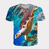 Summer Sea Turtles T-Shirts Animal Graphic 3D Print Men Women Casual O-Neck Short Sleeve T Shirt Harajuku Tees Tops Kid Clothing