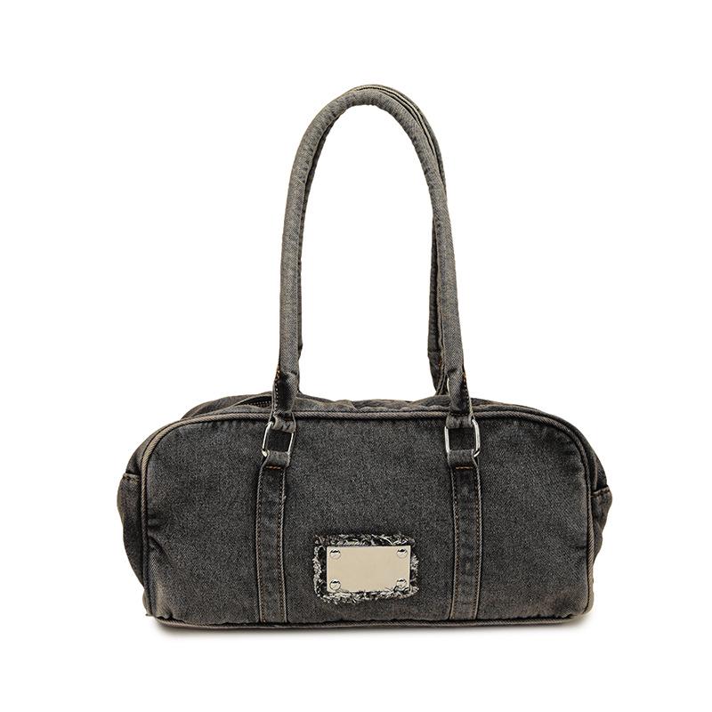 

Women s 2026 Autumn Fashion Denim Shoulder Bag - Versatile, Large Capacity Handbag for Commuting One Size чорний