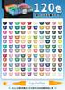 Acrylic Marker Pens with Free for Writing On and Perfect for Handmade Art and Gifts 120-Color Set, Water-Based App, Non-Toxic, Waterproof,