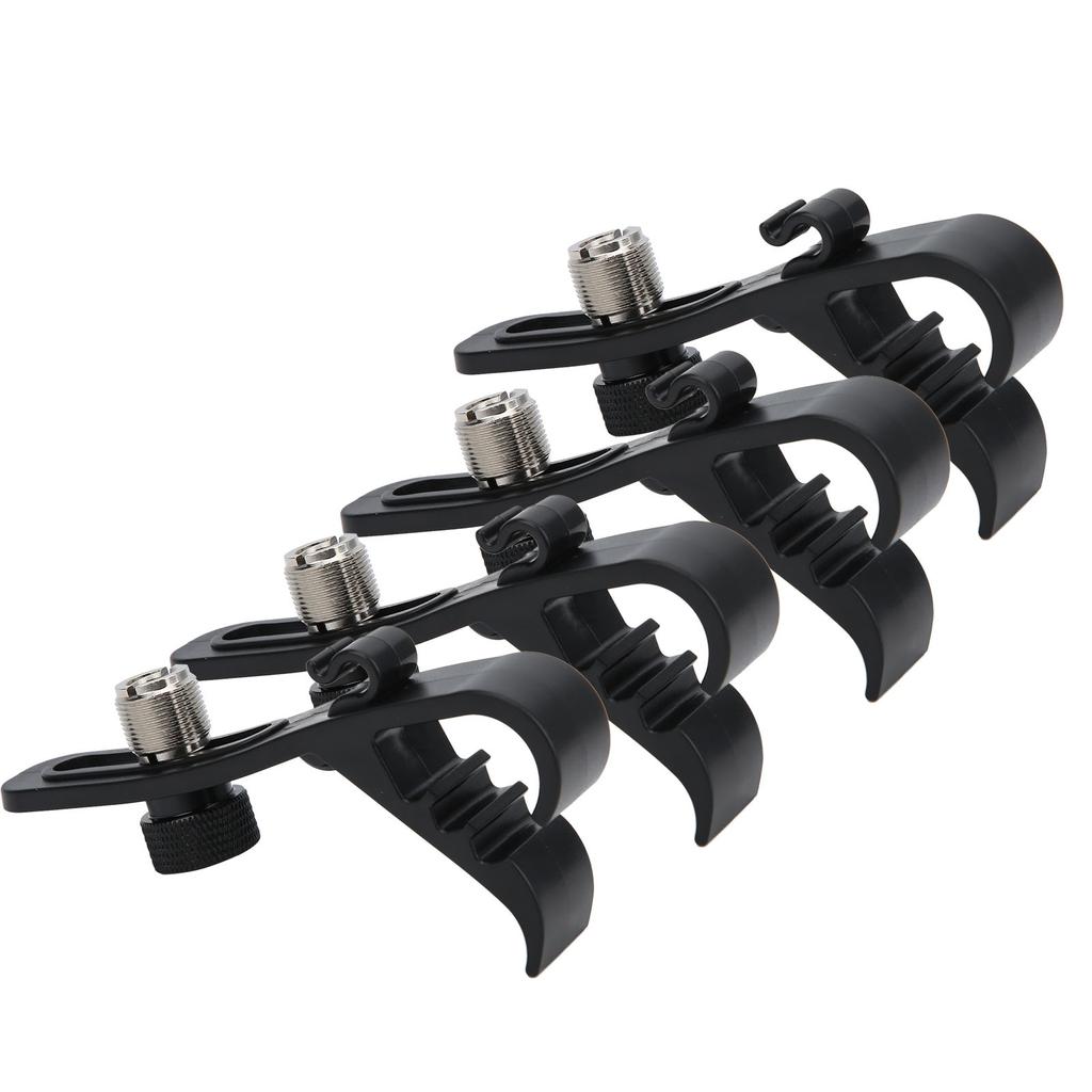 4Pcs Drum Microphone Clip Shockproof Securing Clamp Holder Musical Instrument Supplies