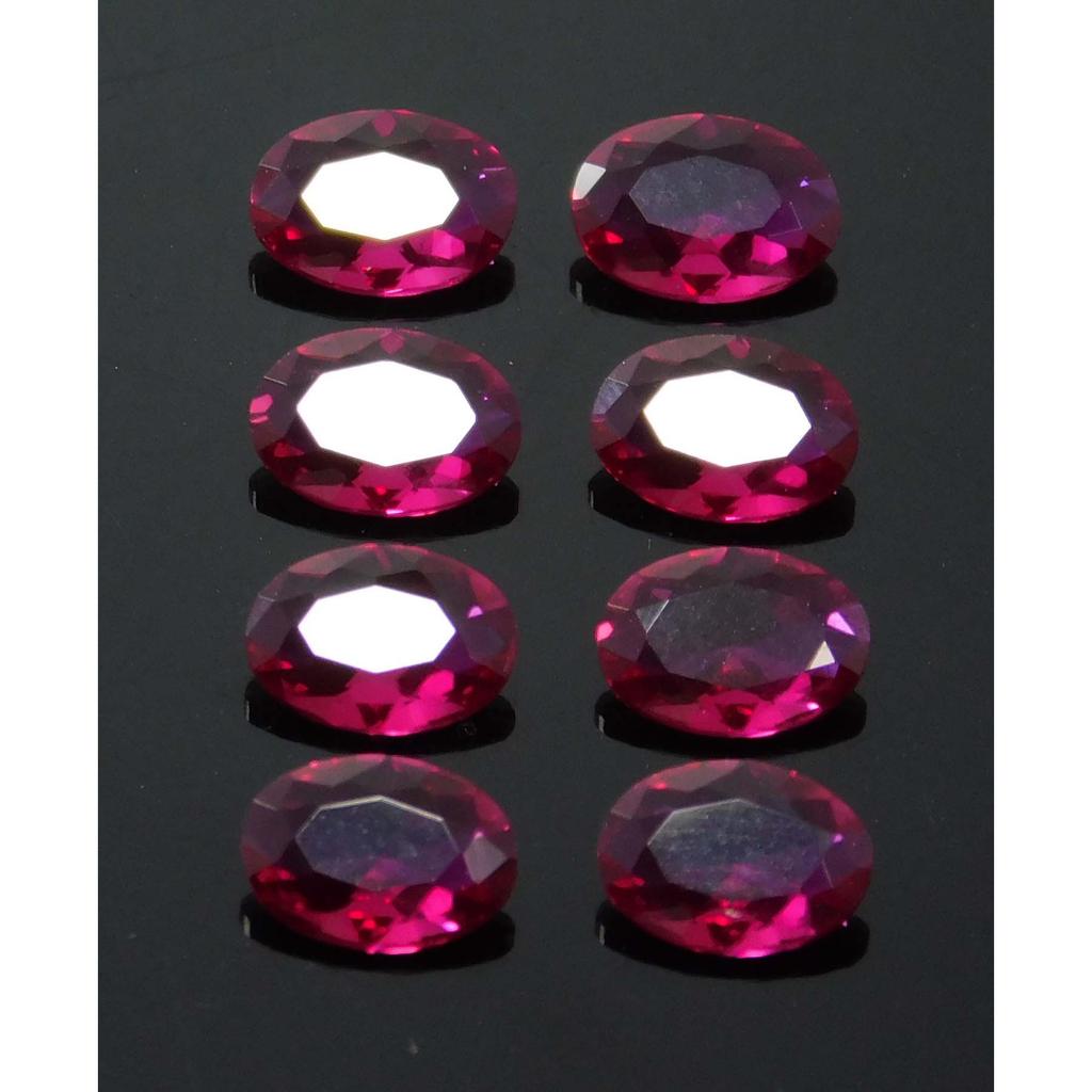 7x5 mm Natural Red Ruby Excellent Oval Cut 8 Ct CERTIFIED Loose Gemstone Lot MULTTIQ109