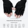 Schwarze UV-Schutz-Fingerlose Handschuhe für Nail Art - Waschbarer Sonnenschutz
