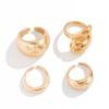 Ingemark Trendy Exquisite Irregular Geometric Rings Set Women Creative Simple Metal Opening Finger Ring Aesthetics Jewelry Gift