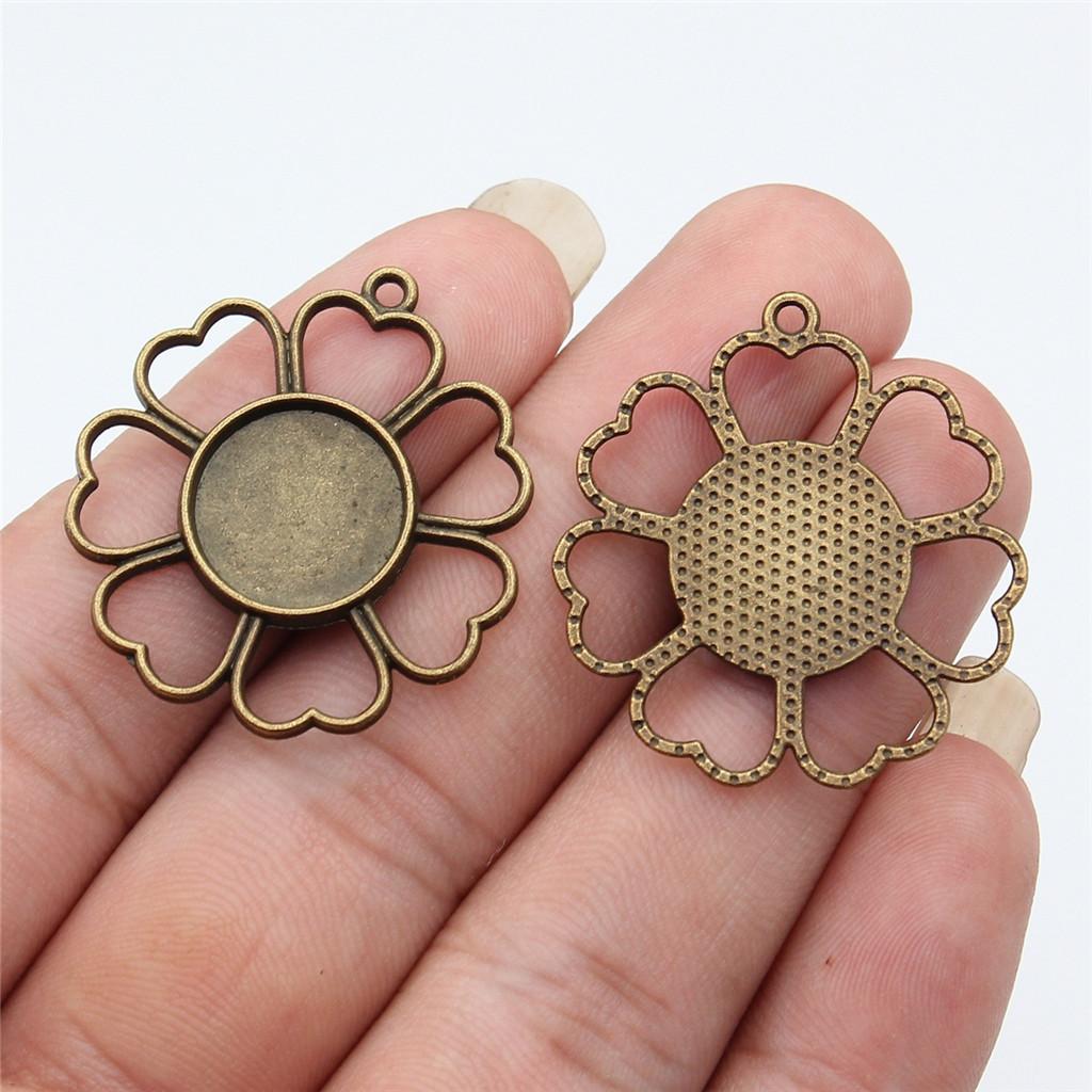 Accessories Parts Fit Round 16Mm Glass Cabochon Base Setting Tray Minimalist Jewelry Components QA017