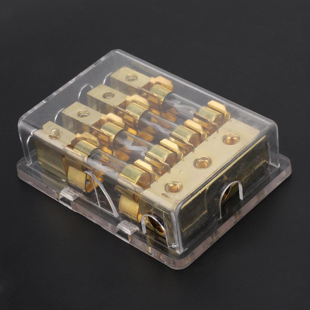 

12 В 60 А Автомобильный Авто Стерео Аудио Цепь Держатель Плоских Предохранителей Блок Коробка 1 вход 4 выхода