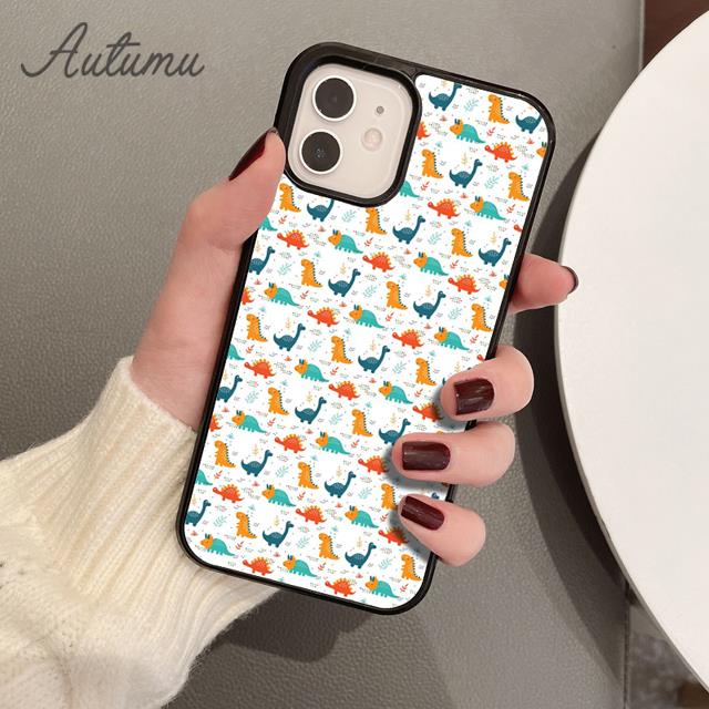 Baby Dino Phone Case for iPhone 17 Air 15 16 16e 11 12 13 14 Pro Max Plus Cover Coque Fundas Shell