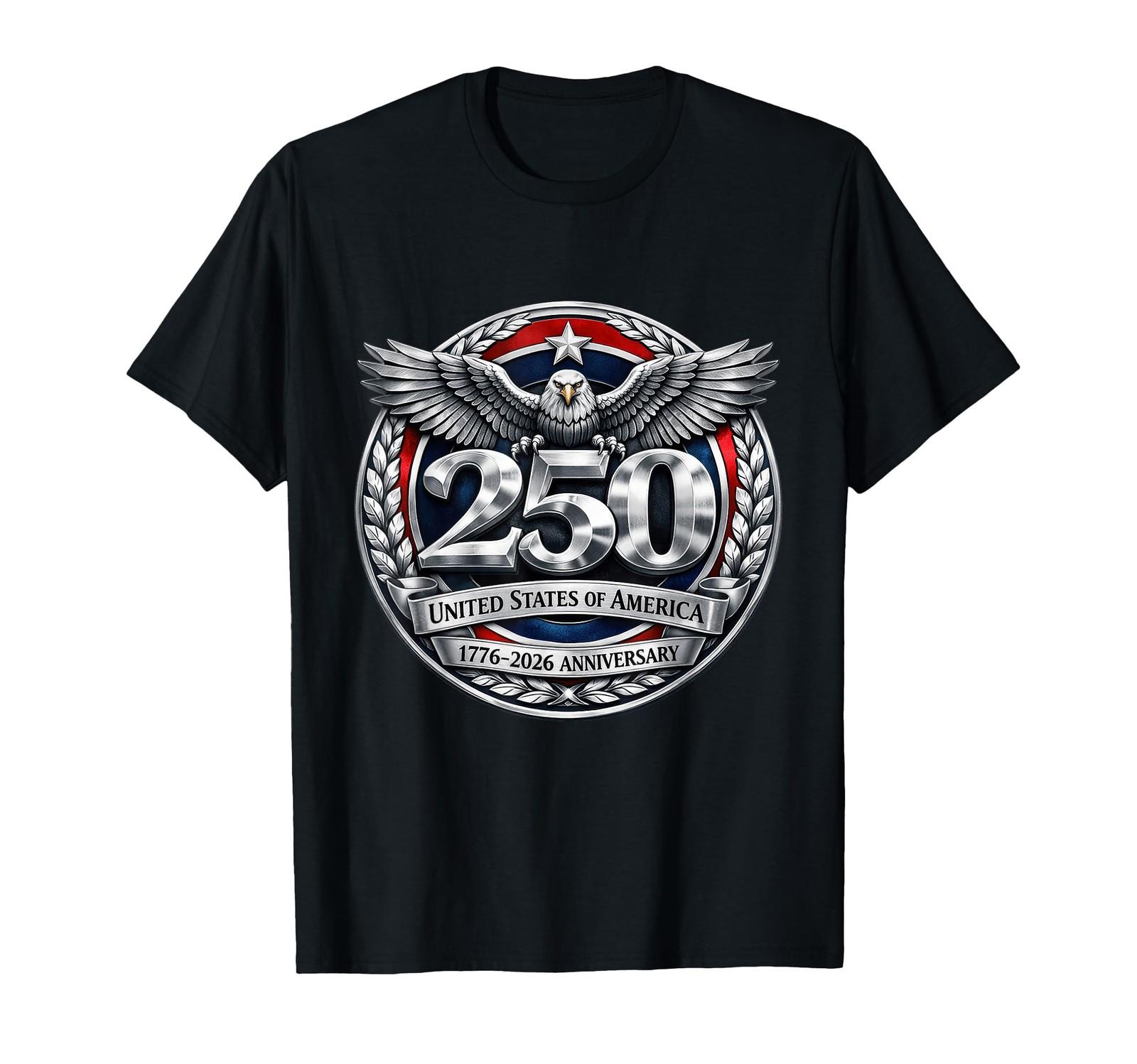 250th Independence Day USA Freedom T-Shirt for Men and Women S