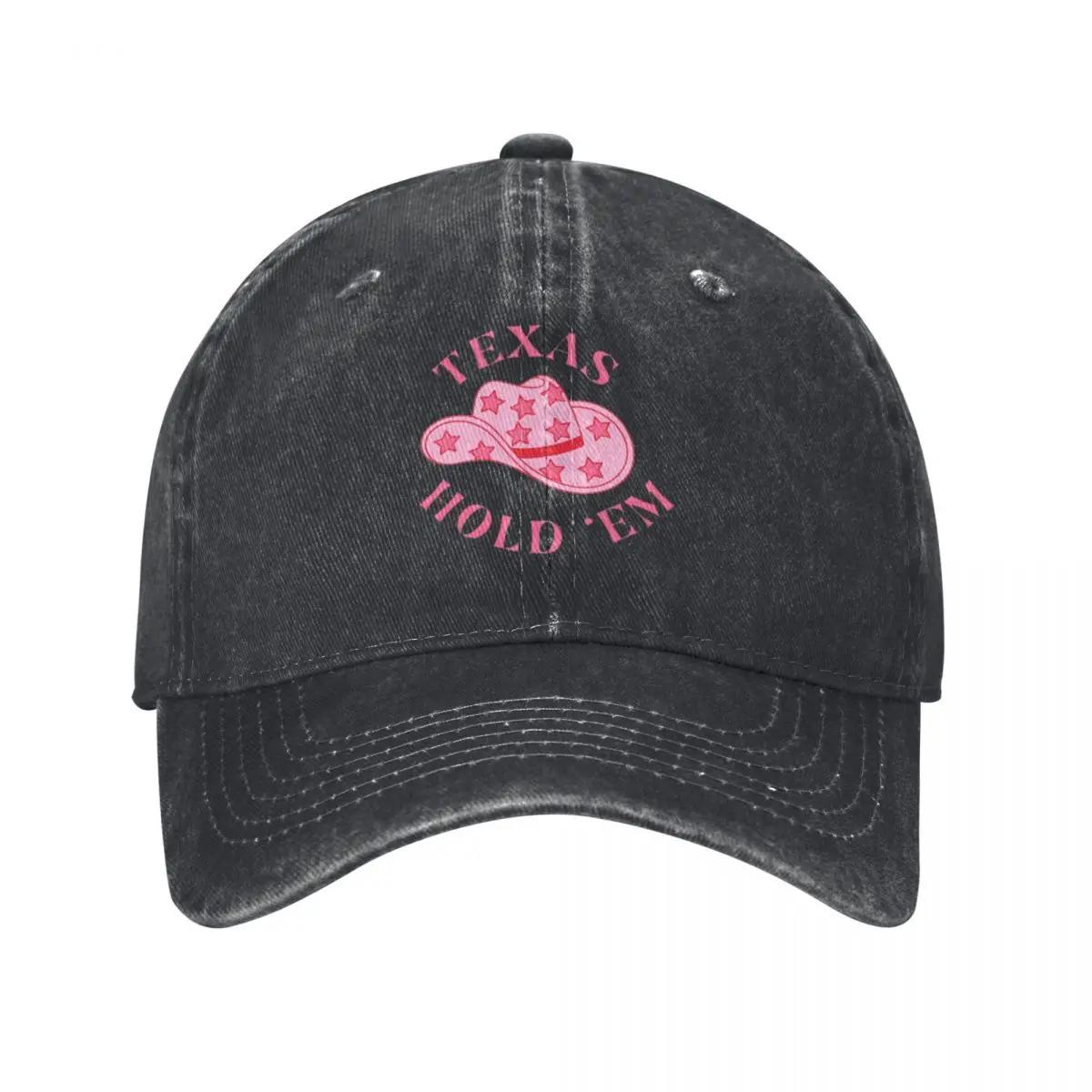 TEXAS HOLD EM Cowboy Carter Beyonce Printing Retro Cowboy Washed Baseball Caps Sport Denim Sun Hat Snapback Cap Men Dad Hat One Size чёрный
