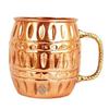 Pure Copper Round Barrel Shaped Design Moscow Mule Beer Mug Cup, Best for Beer Cocktail Parties, Barware, Volume-530ML