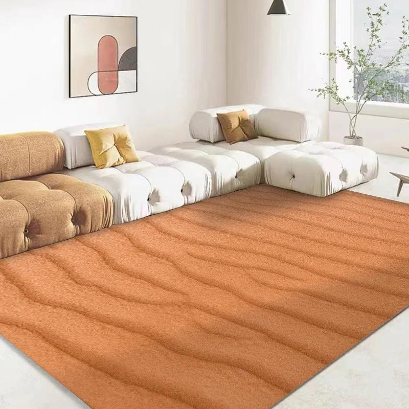15 Größen 3D Sand Wüste Simulationshintergrund Teppich für Wohnzimmer Badezimmermatte Schlafzimmermatte Heimdekor Outdoor-Teppich