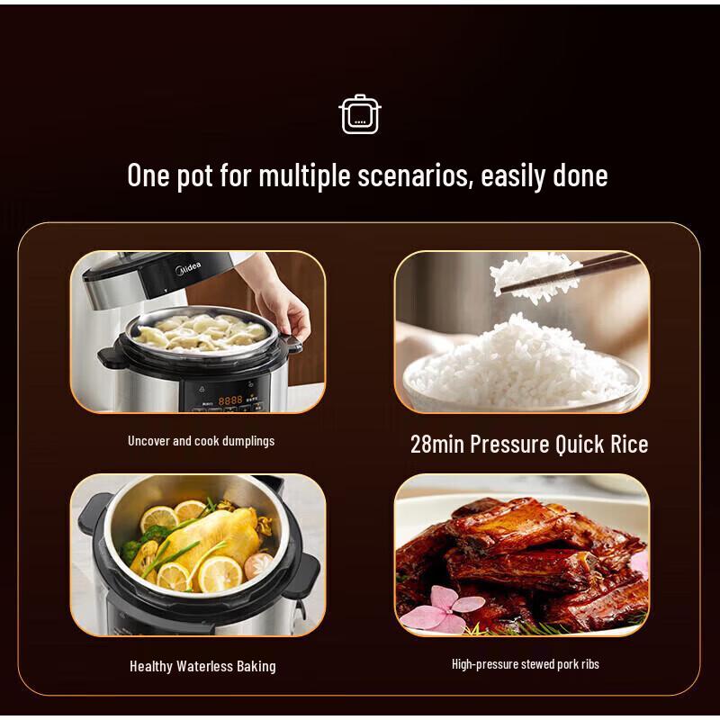Midea 5L Dual-Pot Electric Pressure Cooker