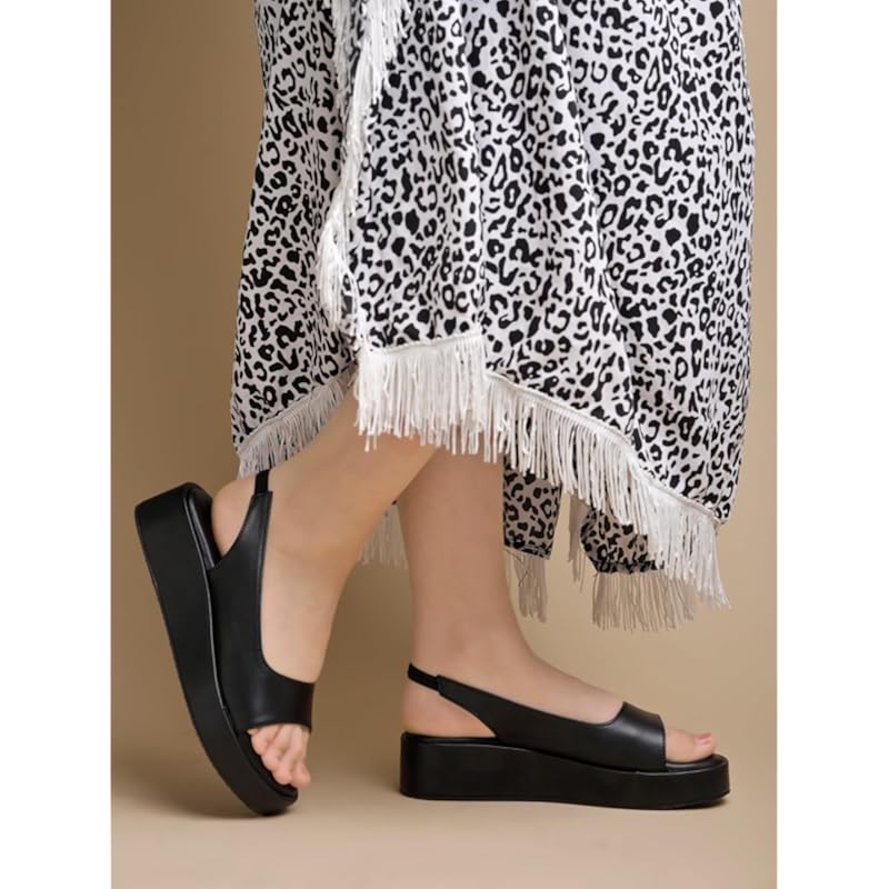 Shoetopia Women'S Heeled Sandal-7 Kids Uk (Lsr-Black)-Eu40