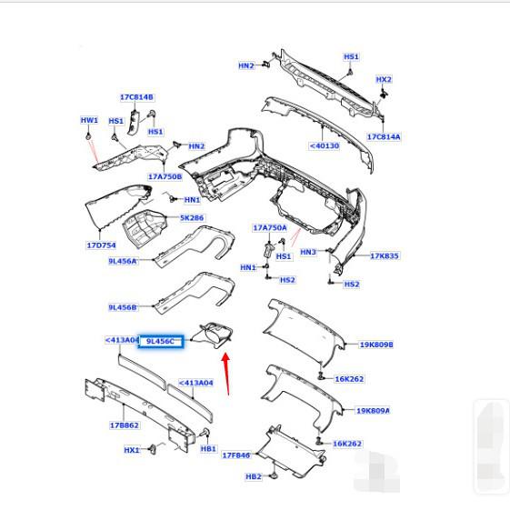 LR104743/LR104742 Tailpipe for 2014 Land Rover Range Rover Sport Version
