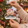 Holiday Party Decor 2D Couple Santa Pattern Hanging Ornament Acrylic Decorative Christmas Tree Accessories Charms with Lanyard Xmas Pendants