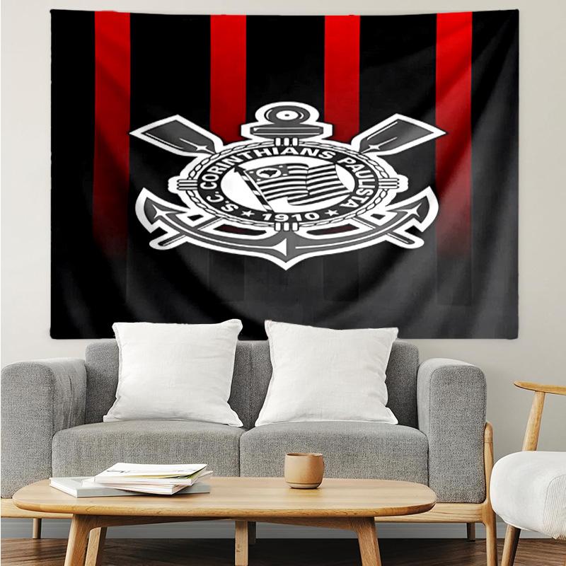 Fußballverein Emblem Wandteppich zum Aufhängen für Schlafzimmer, Wohnzimmer, Spielzimmer, Dekorationskunstzimmer Wandteppich Feiertags- und Geburtstagsgeschenke