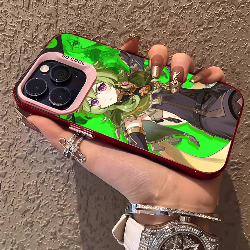 Collei Genshin Impact Handyhülle Für IPhone 17 16 15 14 13 12 11 Plus Pro Max Mehrfarbig Aurora Laser Stoßfest Funda Hülle