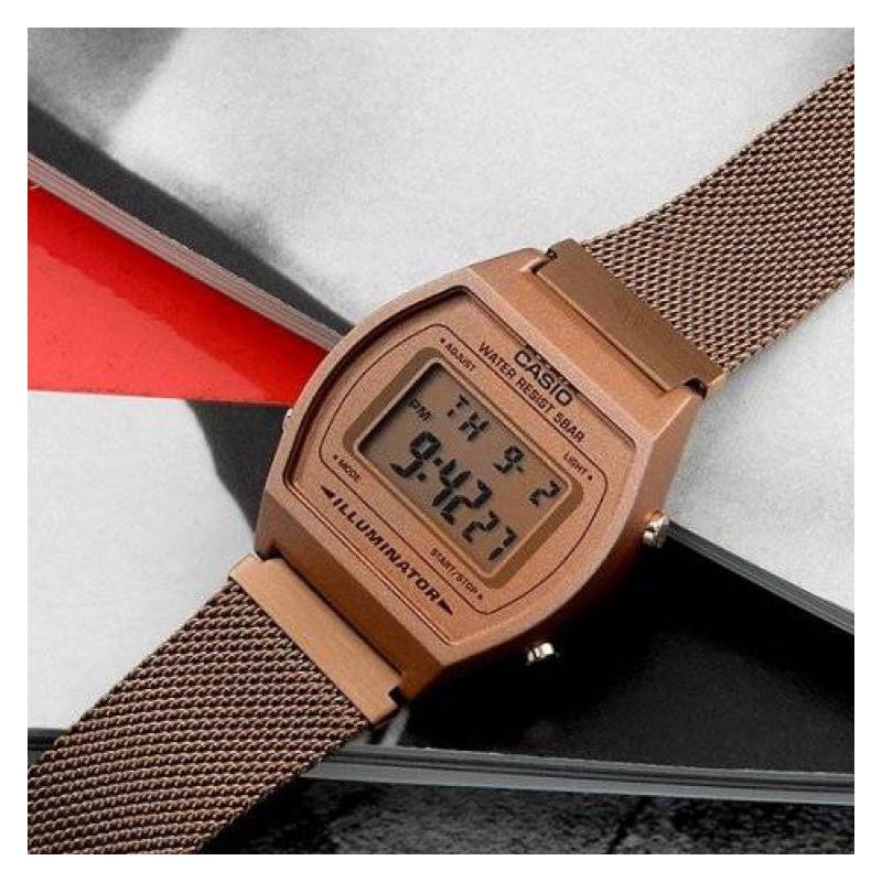 Casio CASIOVINTAGE series - square retro classic small square watch 50 meters waterproof quartz movement stainless steel strap Japanese and B640WMR-5A