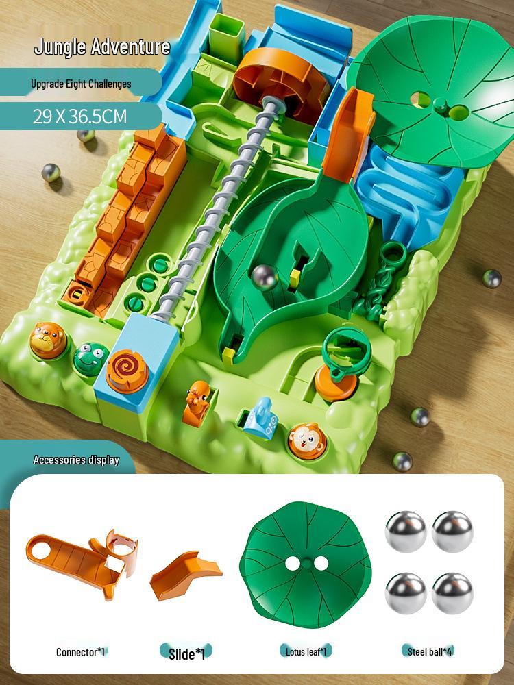 Jungle Adventure Marble Maze Game: Educational Toy for Kids 3-6 Years