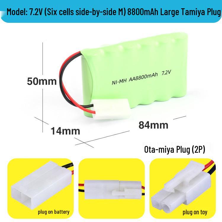 Ni-MH AA Rechargeable Battery Pack for Remote Control Cars: 3.6V To 12V