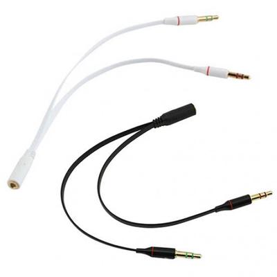 3,5 mm AUX-Audio-Mikrofon-Splitter-Kabel, Kopfhörer-Adapter, Buchse auf 2 Stecker