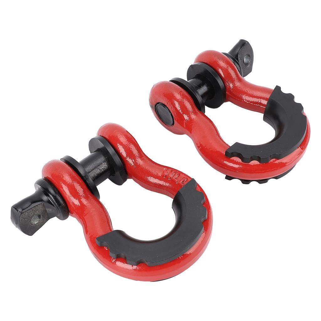 2 Pcs D Ring Shackle 34 Inch 8800 LBS Load Capacity Heavy Duty Carbon Steel Tow Shackle with