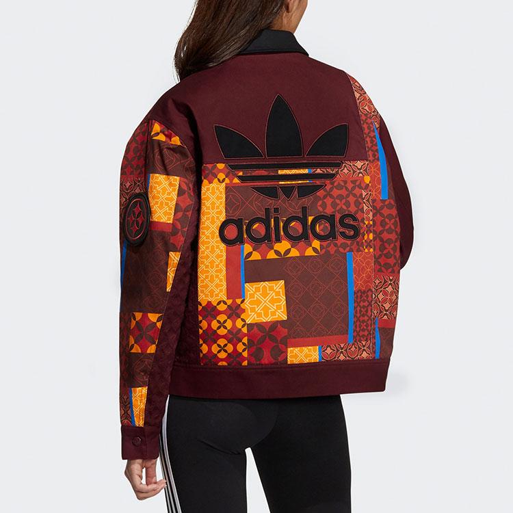 Damenjacke Adidas Originals Pufferjacke Winter Damen Dunkelrot