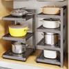 Kitchen Rack, Pot Rack, New Multi-layer Adjustable Sink, Narrow Storage Rack In the Corner of the Cabinet