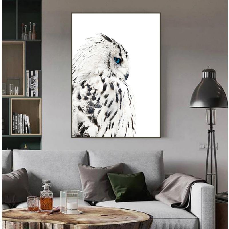 Niedliche Eule Vogel Tiere Blume Poster und Drucke Leinwandmalerei Vintage Wandkunst Bilder für Wohnzimmer Heimdekor Cuadros