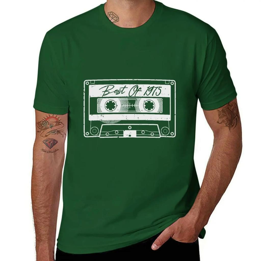 Cassette Tape Best Of 1975 TShirt vintage anime shirt tops vintage cotton graphic tees men clothing