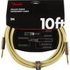 Fender Shield Cable Deluxe Series Instrument Cable, Straight/Straight, 10', Tweed 08