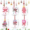 Set mit 6 Zuckerstangen-Weihnachtsbaumschmuck für Zuhause, Party, Neujahr, Weihnachtsbaum-Hängeornamente, Lutscher-Anhänger-Dekor
