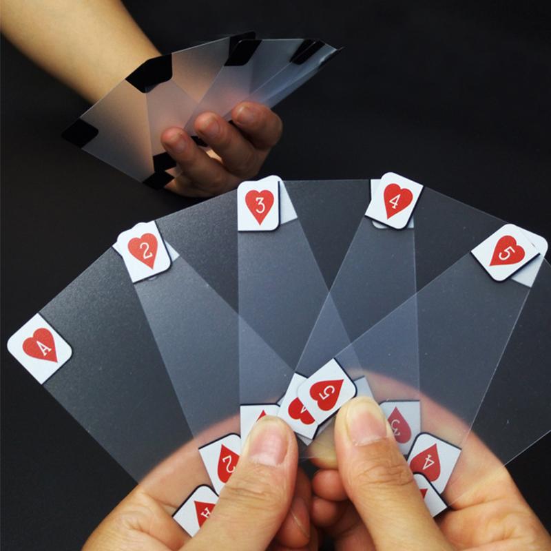 Прозрачные игральные карты из ПВХ Водонепроницаемые Износостойкие Пластиковые Хрустальные Карты для Покера Transparent #1