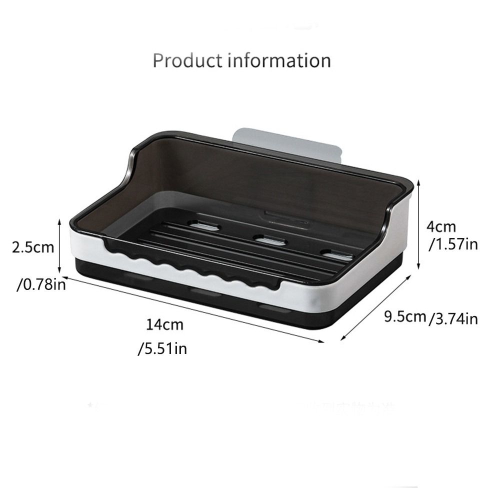 With Lid Soap Holder Organizer Double Layers Punch-Free Soap Storage Tray Detachable Wall Mounted Soap Dish