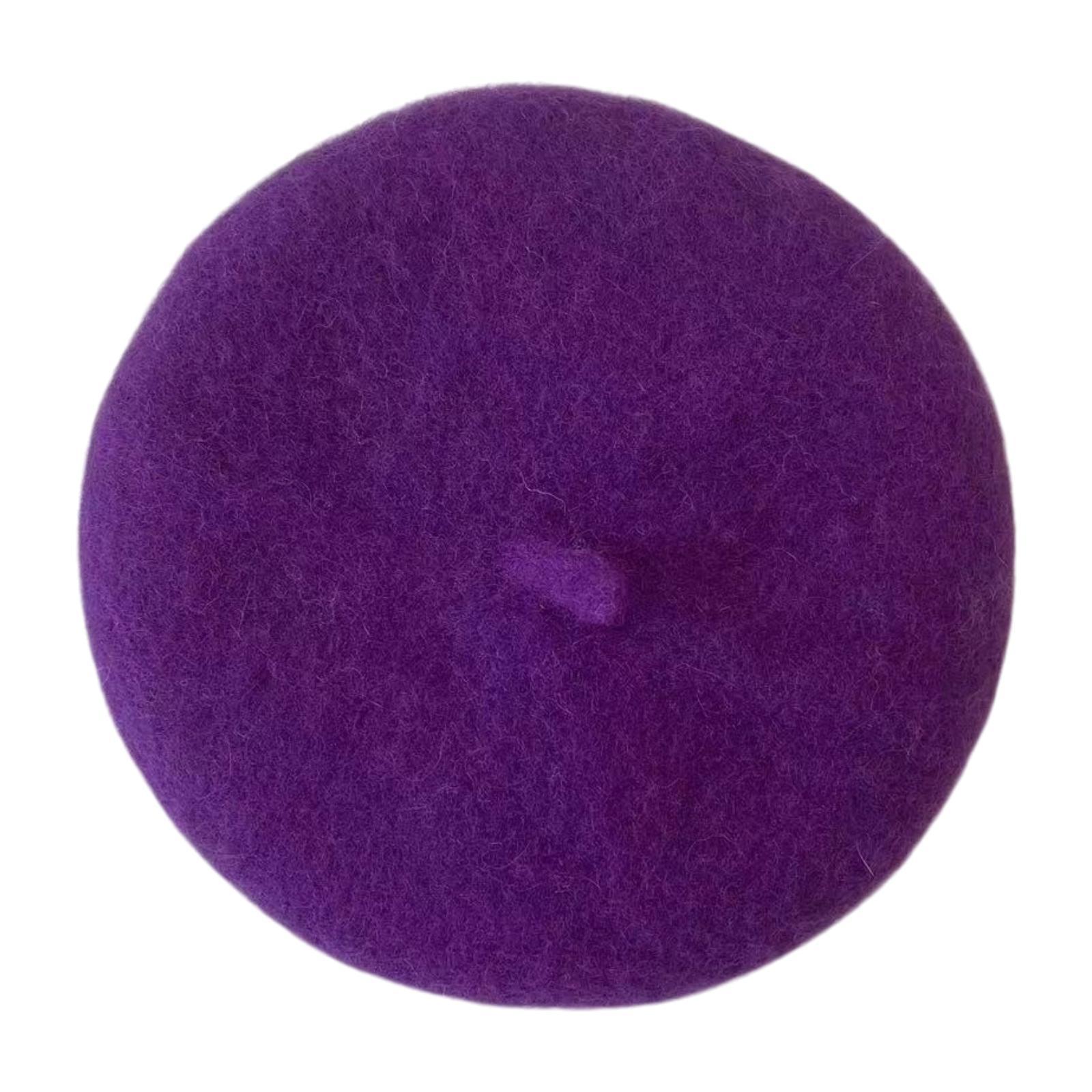 

Dog Cat Adjustable Beret Wool Hat Comfortable Pet Accessory for Puppy Vacation Family Photos фиолетовый