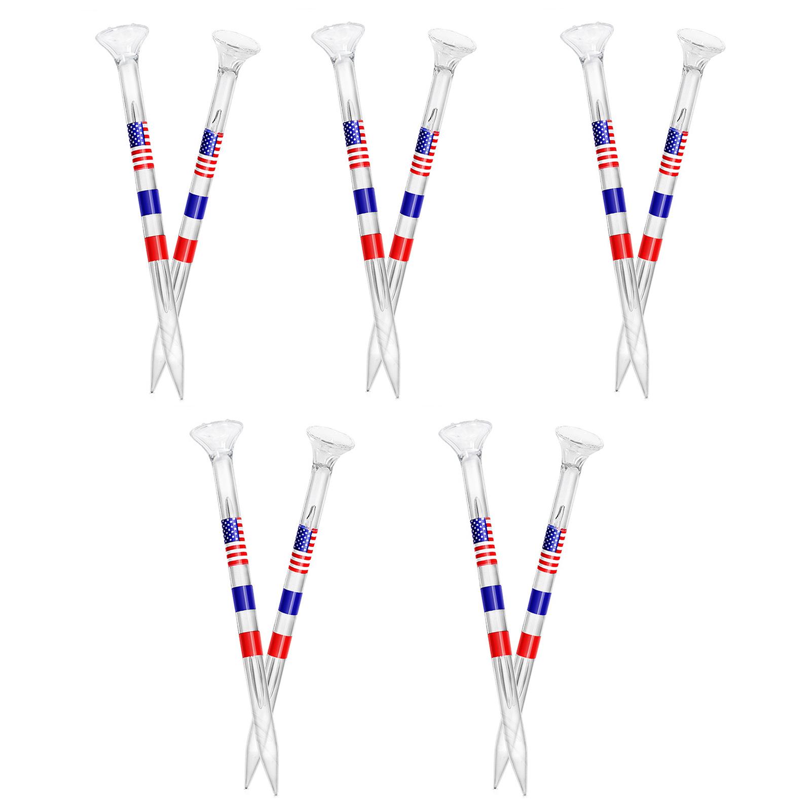 

10/50pcs Durability Plastic Golf Tees Long Golf Tees Colorful Multicolor Tees for Enhancing Performances and Stability 10