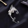 Gothic Elf Earcuffs Non Piercing Cartilage Climber Ear Wrapped Vintage Silver Stud Earrings Punk Hip Hop Earrings Gift