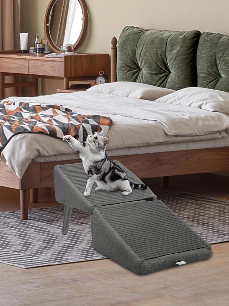 2025 New Foldable Dog Ramp for Bed Dog Vehicle Stairs Anti-Slip Kitten Puppy Ladder Multifunctional Footrest Stool for Cats Dog