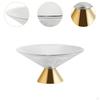 Bol en Verre Décoratif Panier à Fruits sur Pied, Socle pour Plan de Travail de Cuisine, Verre