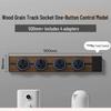 Retro Black Walnut Wood Grain Track Socket with USB Power Strip - Multi-functional British Design