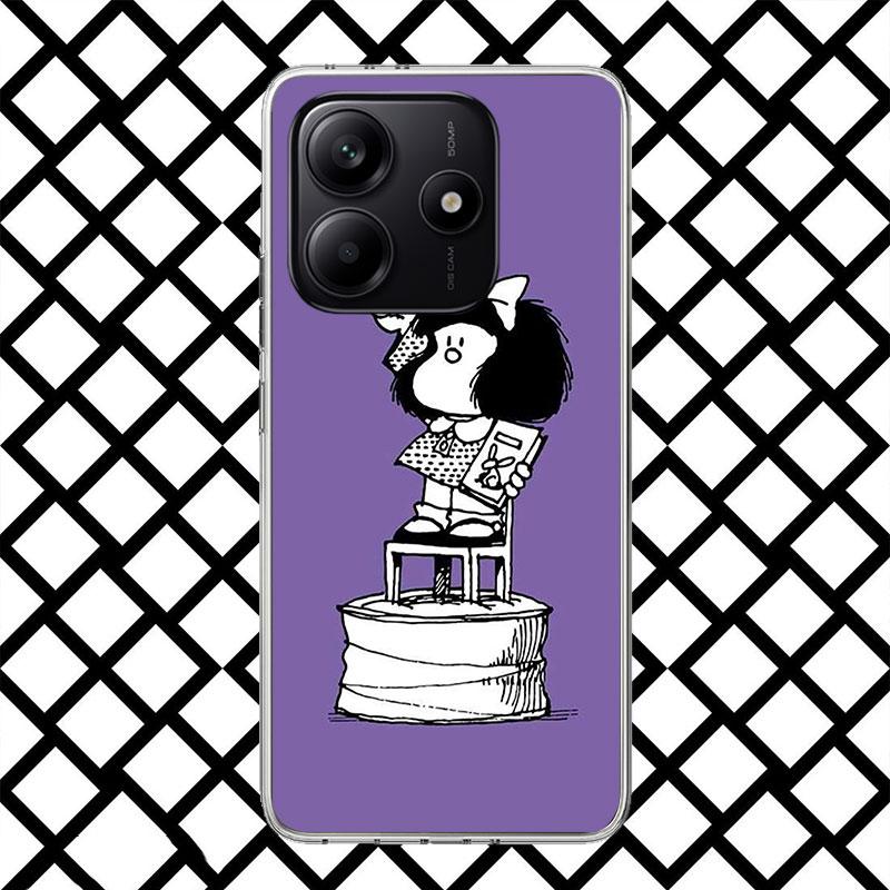 Mafalda Cartoon Phone Case for Xiaomi Redmi Note 15 14 14S 13 12 12S 11 Pro Plus 11E 11T 11S 10S 5G Soft Cover Fundas Redmi Note