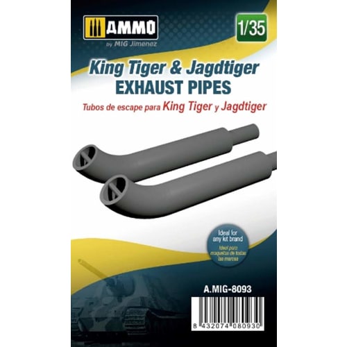 

AMMO of MIG Jiminez 1/35 Scale Exhaust Pipe for King Tiger & Jagdtiger Plastic Model Kit Parts AMO-8093