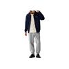 Reebok Logo Casual Fashion Comfortable Hoodie Jacket Unisex Outerwear Navy-Blue 24FRE101UGN2