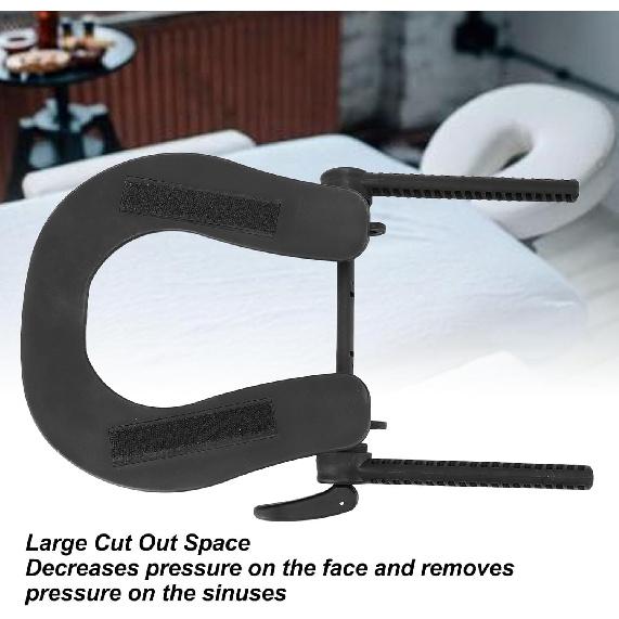 Universal Massage Table Face Cradle, Adjustable Massage Headrest for Spa and Beauty Bed, Comfortable Massage Face Pillow with Hook and Loop