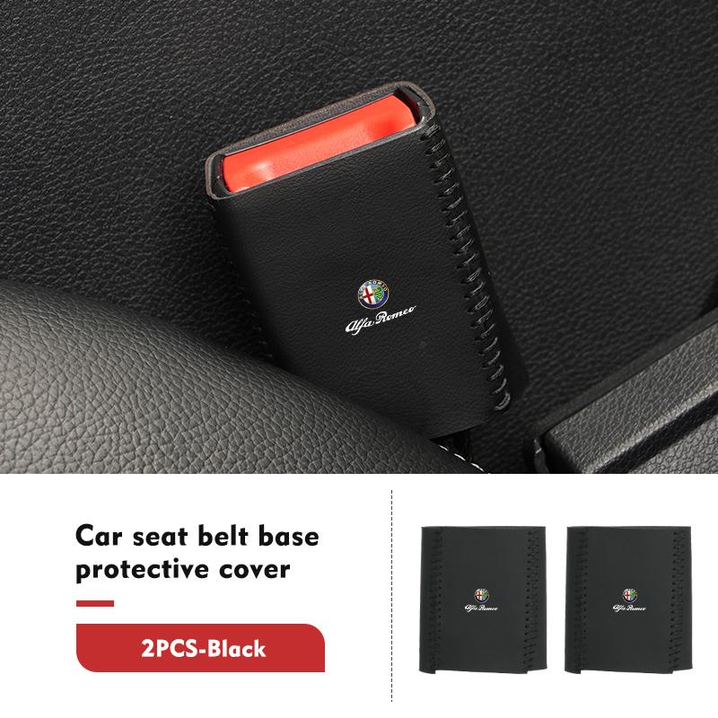 YMSOV1 Car Seatbelt Buckle Cover Protector Cover Anti-scratch Cover For Alfa Romeo Giulietta GT 159 147 156 Mito Brera Giulia Spider F1