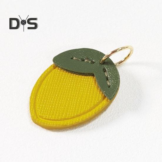 Bag Pendant Keychain Fruit Flower Leaf Shape Charm Keyring Bags Backpacks Phones Imitation Leather Keychain