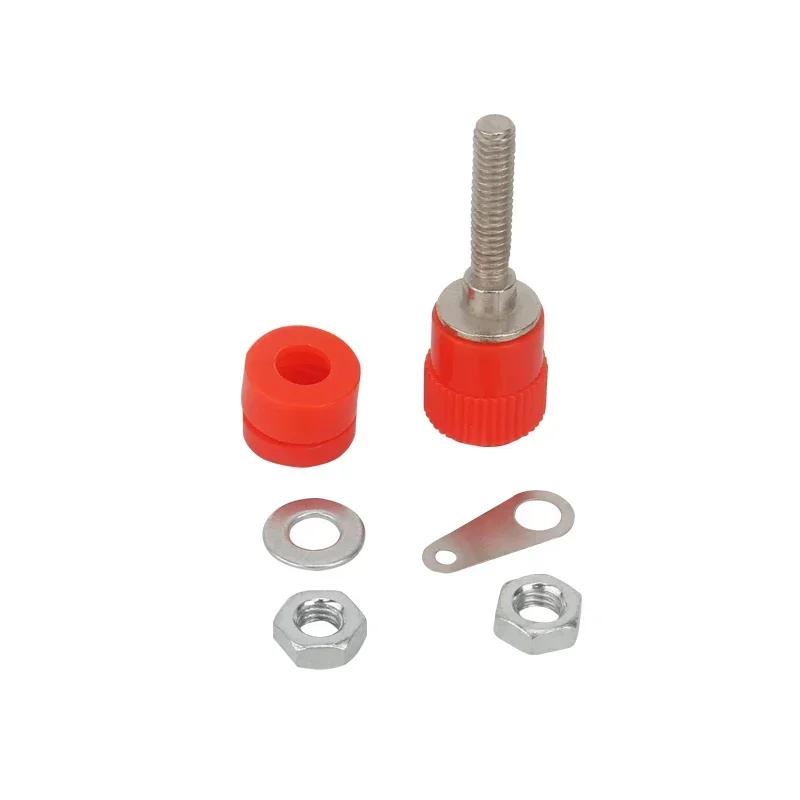 5/10Pcs 4mm Banana Socket Binding Post Nut Banana Plug Connector Nickel Plated Terminal JS-919 Professional Test